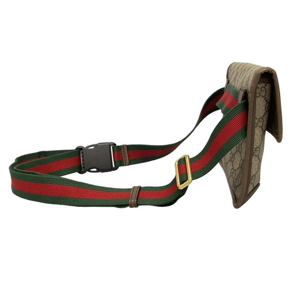 Auth GUCCI Neo Vintage GG Supreme Belt Bag 493930 Beige Brown Multi PVC Leather - Picture 6 of 16